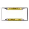 Wyoming Cowboys Metallic License Plate Frame – Gold
