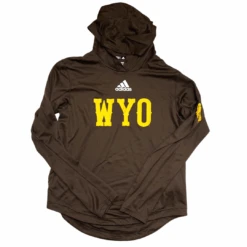 Adidas Wyoming Cowboys Women’s Hooded L/S Tee – Brown